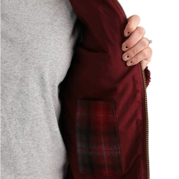Pendleton Woolen Mills Fuzzy Zip Jacket Maroon M - Picture 3 of 14